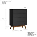 Ver imagem 3 de Cômoda Solteiro Retrô 4 Gavetas Alpi