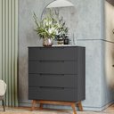 Ver imagem 1 de Cômoda Solteiro Retrô 4 Gavetas Alpi