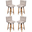 Ver imagem 1 de Kit 4 Banqueta Grace Para Cozinha Gourmet Ou Balcão Área Gourmet Pés Palito Corino