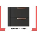 Ver imagem 7 de Kit de Cozinha Completa 3 Peças Thela Emília (2 Armários + 1 Balcão) Preto - Telasul