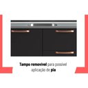 Ver imagem 4 de Kit de Cozinha Completa 3 Peças Thela Emília (2 Armários + 1 Balcão) Preto - Telasul