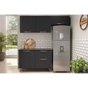 Ver imagem 1 de Kit de Cozinha Completa 3 Peças Thela Emília (2 Armários + 1 Balcão) Preto - Telasul