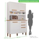 Ver imagem 3 de Armário para Cozinha 4 Portas 2 Gavetas Sofia Plus 