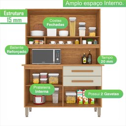 Armário para Cozinha 4 Portas 2 Gavetas Sofia Plus  - 14