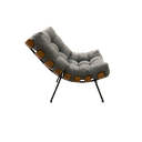 Ver imagem 1 de Poltrona Costela G2home + Puff Linho e Costela Multilaminada:grafite