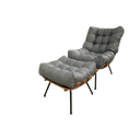 Ver imagem 2 de Poltrona Costela G2home + Puff Linho e Costela Multilaminada:grafite