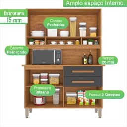 Armário para Cozinha 4 Portas 2 Gavetas Sofia Plus  - 13