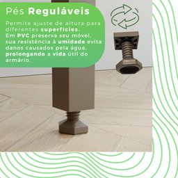 Armário para Cozinha 4 Portas 2 Gavetas Sofia Plus  - 15