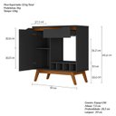 Ver imagem 3 de Aparador Adega 1 Porta 1 Gaveta Retrô Tóquio Móveis