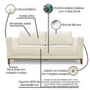 Ver imagem 4 de Sofá 3 Lugares 210cm Linho Brest Branco Natural