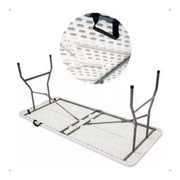 Mesa Maleta Dobrável 1,80m com Alça Portátil Branco 5sports - 2
