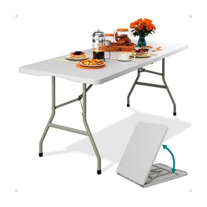 Mesa Maleta Dobrável 1,80m com Alça Portátil Branco 5sports
