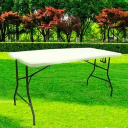 Mesa Maleta Dobrável 1,80m com Alça Portátil Branco 5sports - 4