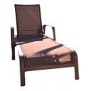 Ver imagem 1 de Chaise Longue Lótus Reta para Sol com Braços para Jardim e Área Externa