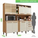 Ver imagem 4 de Armário para Cozinha Espelhado 8 Portas 2 Gavetas Antonela
