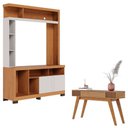 Ver imagem 1 de Estante Home Theater Elba Freijó Off White Matte e Aparador Riviera Freijó - Colibri
