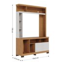 Ver imagem 4 de Estante Home Theater Elba Freijó Off White Matte e Aparador Riviera Freijó - Colibri