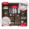 Guarda Roupa Casal com Espelho 8 Portas 4 Gavetas Milão IMOP Móveis - 7
