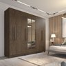 Guarda Roupa Casal com Espelho 8 Portas 4 Gavetas Milão IMOP Móveis - 1
