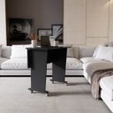 Ver imagem 5 de Mesa Dobrável Preta com Rodizio Office 73x80 Cm Me4117
