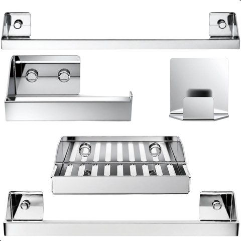 Kit de Acessórios para Banheiro Inox 5 Pçs F.Master Slim Df