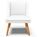 Ver imagem 6 de Kit 6 Cadeiras Decorativas Sala de Jantar Pés Palito de Madeira Firenze Pu Branco Fosco/natural
