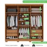Guarda Roupa Casal 6 Portas 4 Gavetas Sevilha Prime  - 4