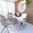 Ver imagem 4 de Bancada Balcão Gourmet Mesa Retangular Cozinha Multiuso Technox Marron
