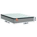 Ver imagem 5 de Cama Box Baú Colchão Casal Molas Ensacadas Real 138x188x68cm Linho Branco / Preto Inducol