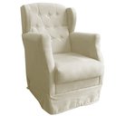 Ver imagem 3 de Poltrona Amamentação Balanço Manu com Puff Suede Bege Twdecora