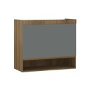 Ver imagem 1 de Armário Aéreo Maleiro Modulado 2 Pts 97cm Veneza Luciane Móv Avelã Pf/cinza Supremo Pf