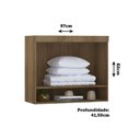 Ver imagem 3 de Armário Aéreo Maleiro Modulado 2 Pts 97cm Veneza Luciane Móv Avelã Pf/cinza Supremo Pf