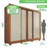 Guarda Roupa Casal 4 Portas 6 Gavetas Portinari Prime 100% MDF - 6