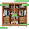 Guarda Roupa Casal 4 Portas 6 Gavetas Portinari Prime 100% MDF - 5