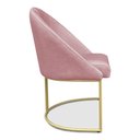 Ver imagem 4 de Kit 02 Cadeiras Poltrona de Jantar Bela Veludo Base Metálica Industrial Dourado - Pallazio