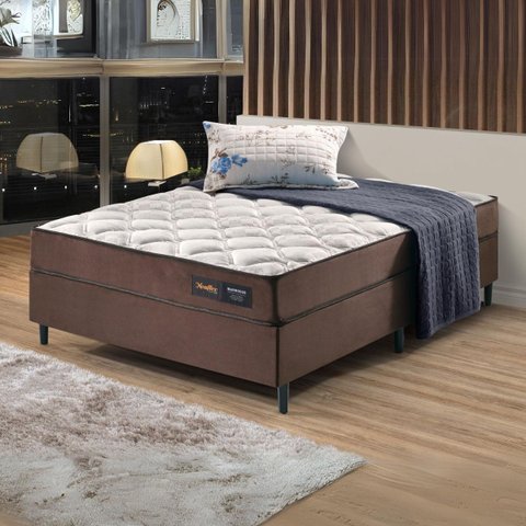 Conjunto Colchão Queen Marrocos Marrom - 1,58x1,98