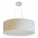 Ver imagem 3 de Lustre Pendente Cilíndrico Duplo Md-4126 Cúpula em Tecido 80x30cm Linho Bege - Bivolt