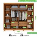 Ver imagem 4 de Guarda Roupa Casal 6 Portas 4 Gavetas Londres Prime 