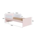 Ver imagem 3 de Cama Infantil com Colchão 0,88 x 1,88 Incluso Rosa/Branco