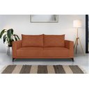 Ver imagem 2 de Sofá Viena 2 Lugares Bouclê Terracota 1.60m Pés em Aço para Sala Bz Home Decor