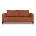 Ver imagem 1 de Sofá Viena 2 Lugares Bouclê Terracota 1.60m Pés em Aço para Sala Bz Home Decor