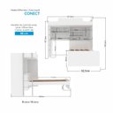 Ver imagem 3 de Beliche Solteiro Multifuncional com Escrivaninha Office New Conect