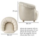Ver imagem 3 de Poltrona Decorativa Alce Pes Madeira Courino Tcs 725 Moll
