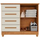 Ver imagem 4 de Comoda 2 Portas 4 Gavetas Com Sapateira Dubai Plus