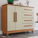 Ver imagem 1 de Comoda 2 Portas 4 Gavetas Com Sapateira Dubai Plus