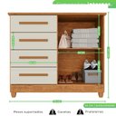 Ver imagem 5 de Comoda 2 Portas 4 Gavetas Com Sapateira Dubai Plus