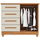 Ver imagem 3 de Comoda 2 Portas 4 Gavetas Com Sapateira Dubai Plus