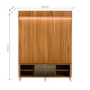 Ver imagem 3 de Rack com Painel para TV até 75 Polegadas Vidro Reflecta 100% MDF com LED Lincoln Float 178cm -