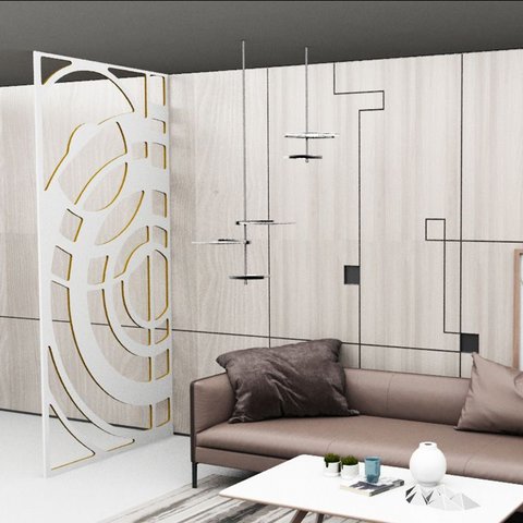 Painel Vazado Divisória Mdf Milão Branco Decore Painéis e Divisórias 1,80x2,20m