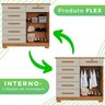 Cômoda 2 Porta 6 Gavetas Montagem Interna Flex Milão  - 4